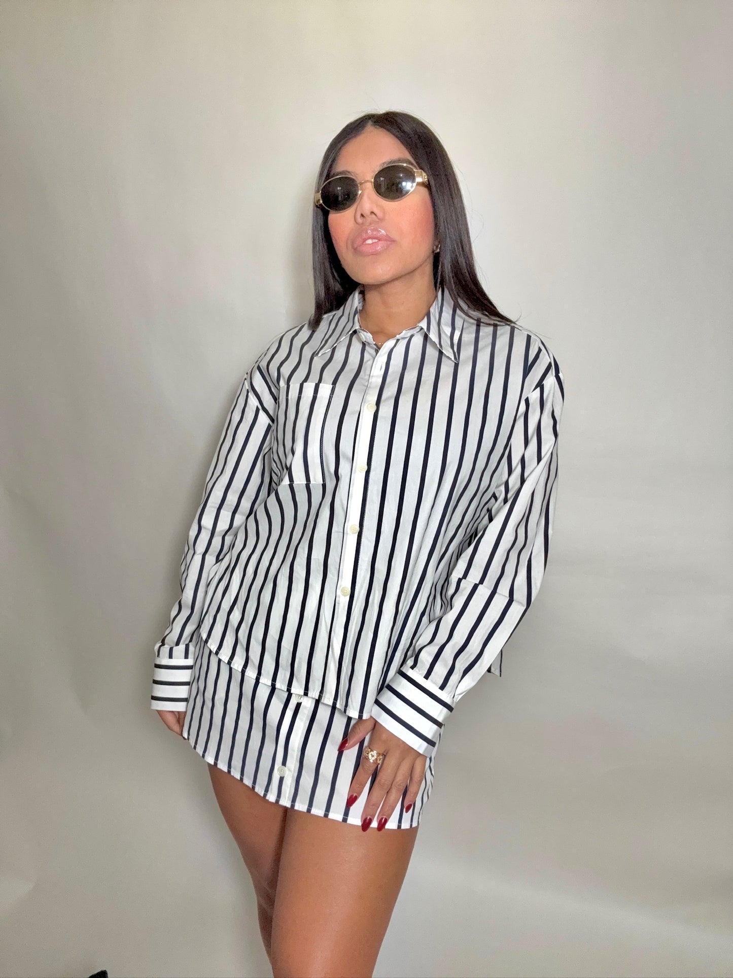 Monaco Stripe Shirt Set