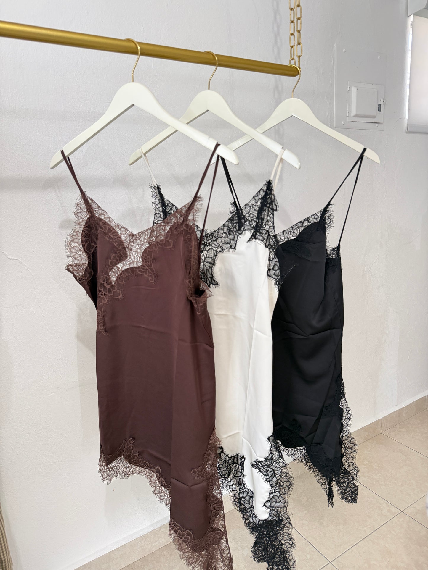 Assymetrical Lace Trim Top