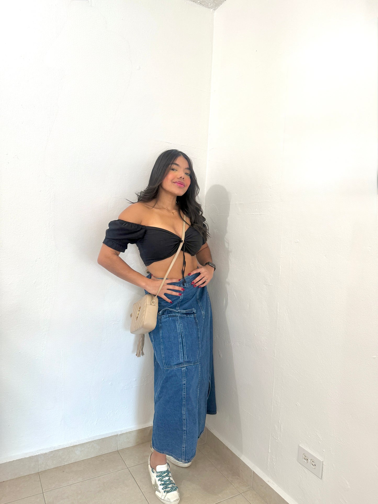 Siena Wrap Denim Skirt