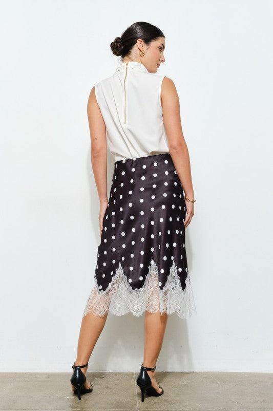 Luna Polka Dot Midi Skirt