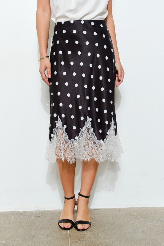 Luna Polka Dot Midi Skirt
