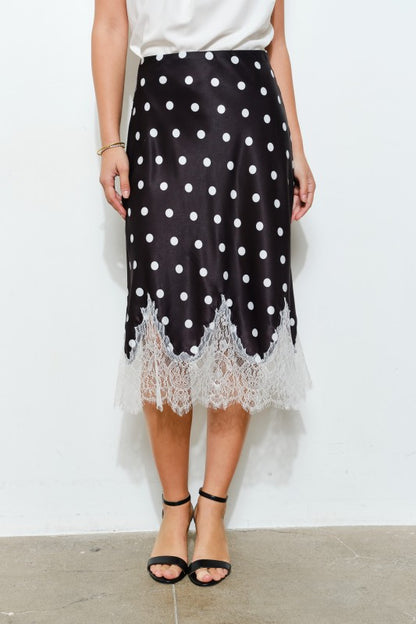 Luna Polka Dot Midi Skirt