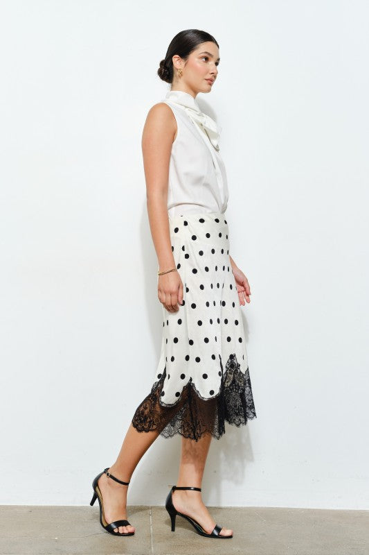 Luna Polka Dot Midi Skirt