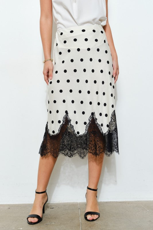 Luna Polka Dot Midi Skirt