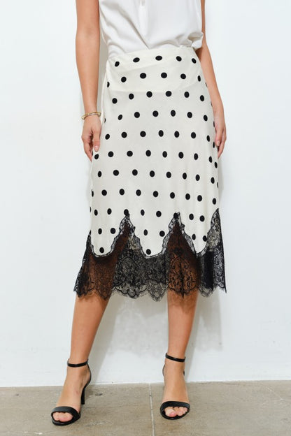 Luna Polka Dot Midi Skirt