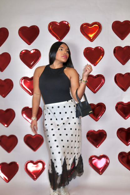 Luna Polka Dot Midi Skirt