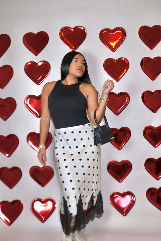 Luna Polka Dot Midi Skirt