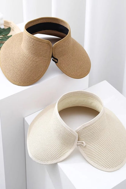 Riviera Ponytail Wide Brim Packable Visor Hat