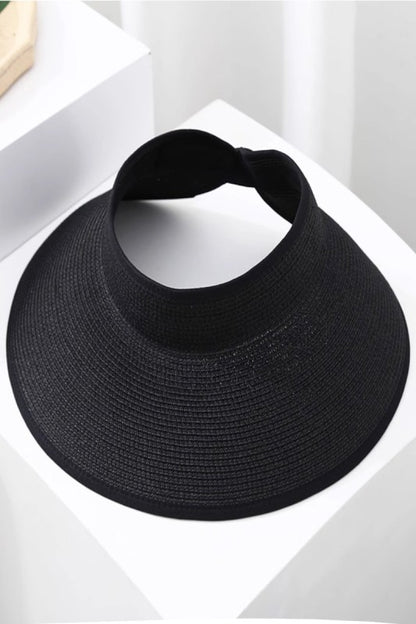 Riviera Ponytail Wide Brim Packable Visor Hat