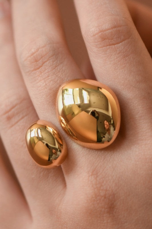 18K Waterproof Stainless Steel Adjustable Ring