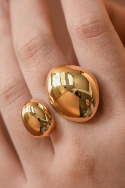 18K Waterproof Stainless Steel Adjustable Ring