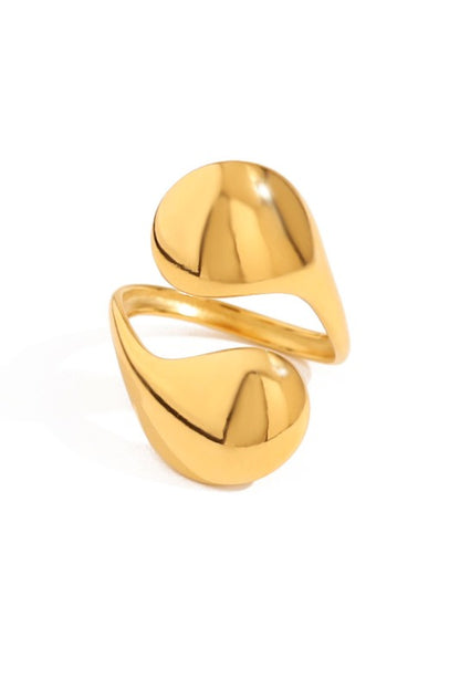 18K Waterproof Stainless Steel Adjustable Ring