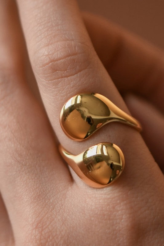 18K Waterproof Stainless Steel Adjustable Ring