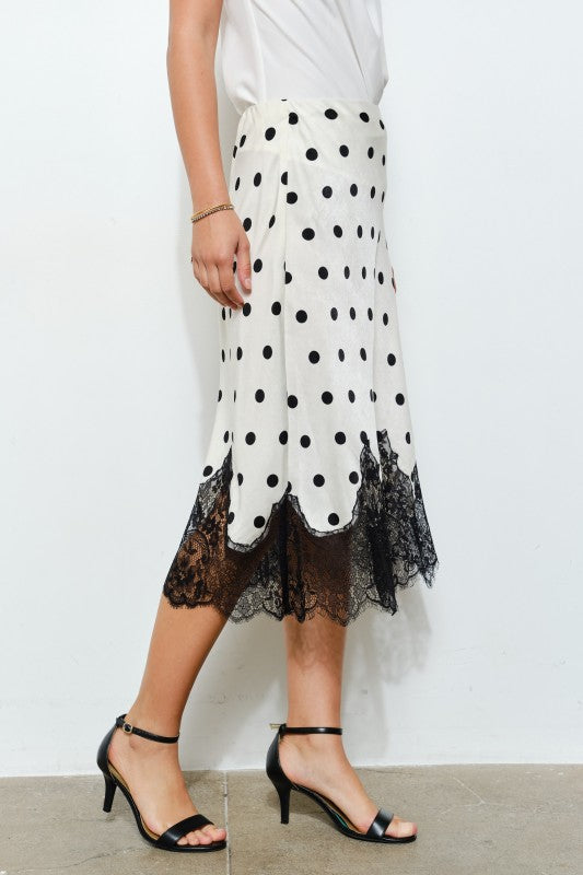Luna Polka Dot Midi Skirt