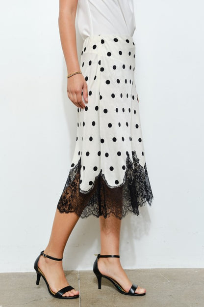 Luna Polka Dot Midi Skirt