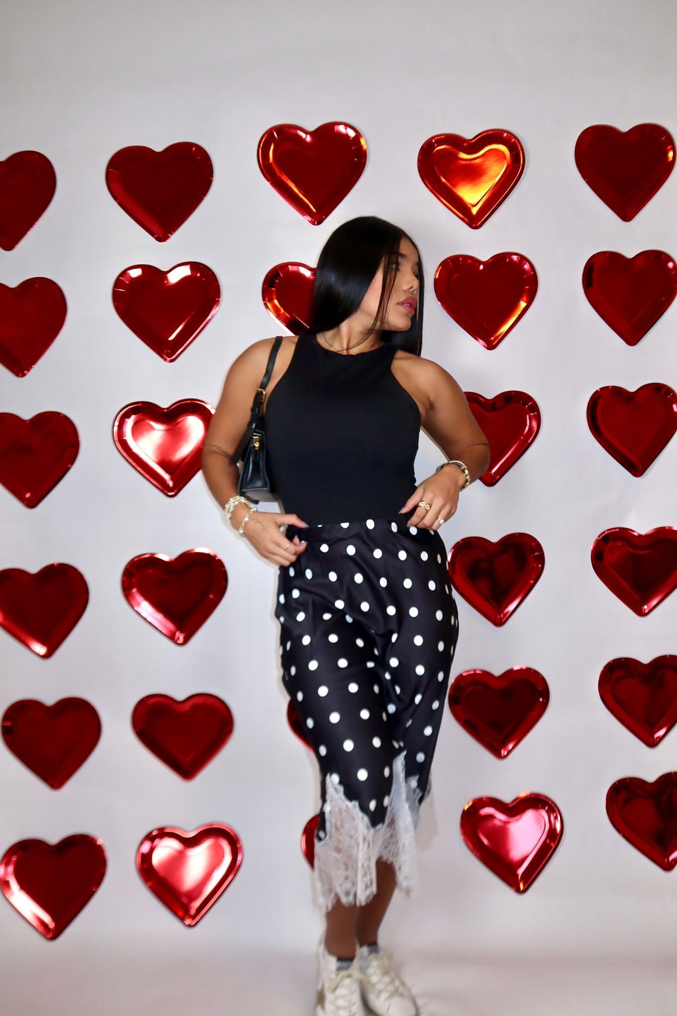 Luna Polka Dot Midi Skirt