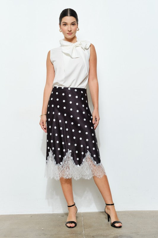 Luna Polka Dot Midi Skirt
