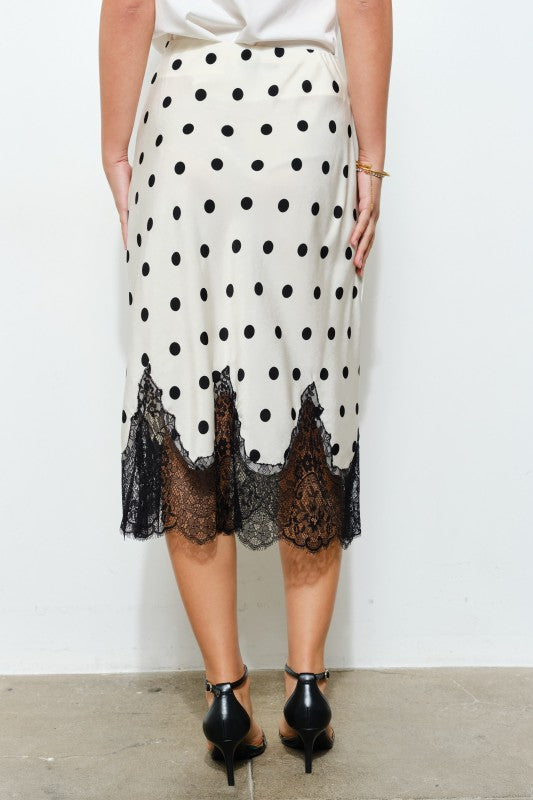 Luna Polka Dot Midi Skirt