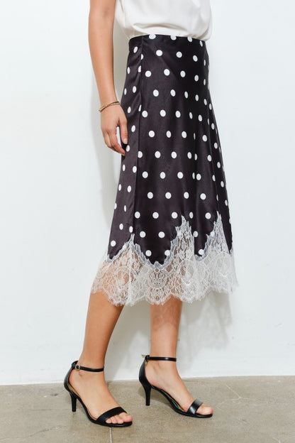 Luna Polka Dot Midi Skirt