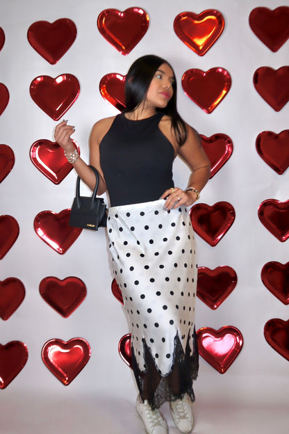 Luna Polka Dot Midi Skirt