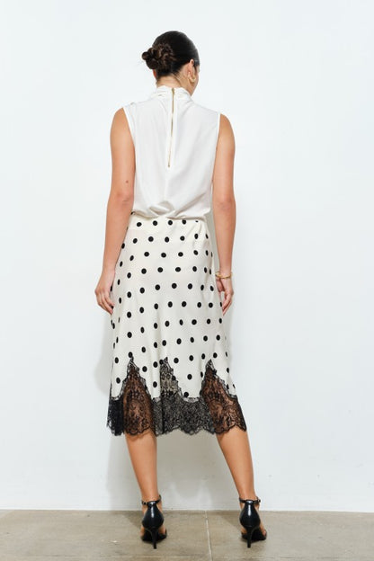 Luna Polka Dot Midi Skirt