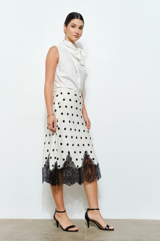 Luna Polka Dot Midi Skirt