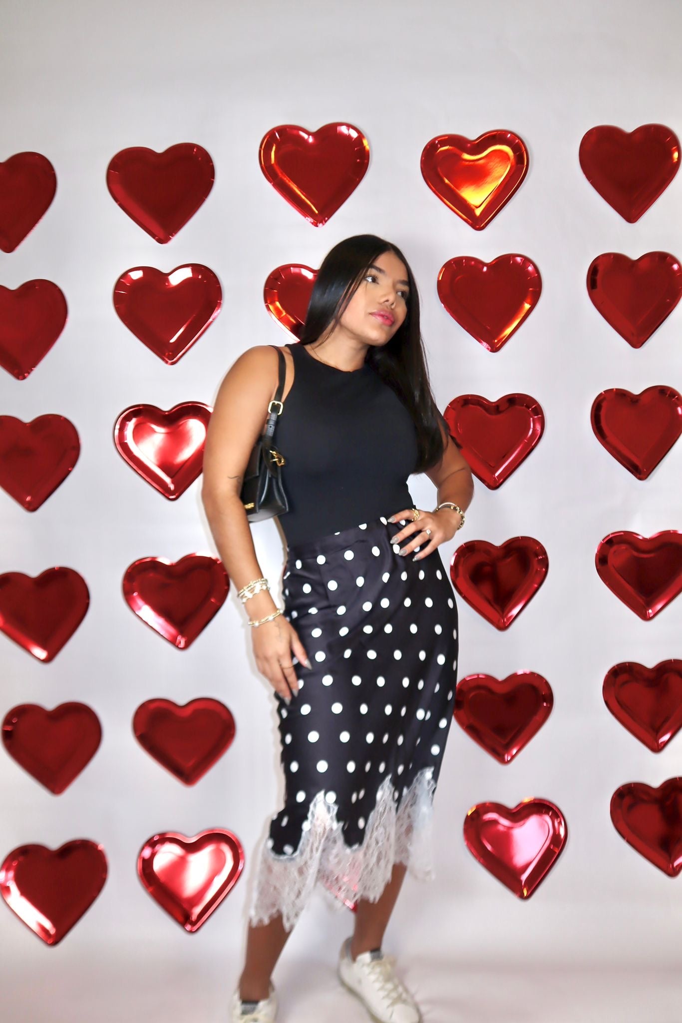 Luna Polka Dot Midi Skirt