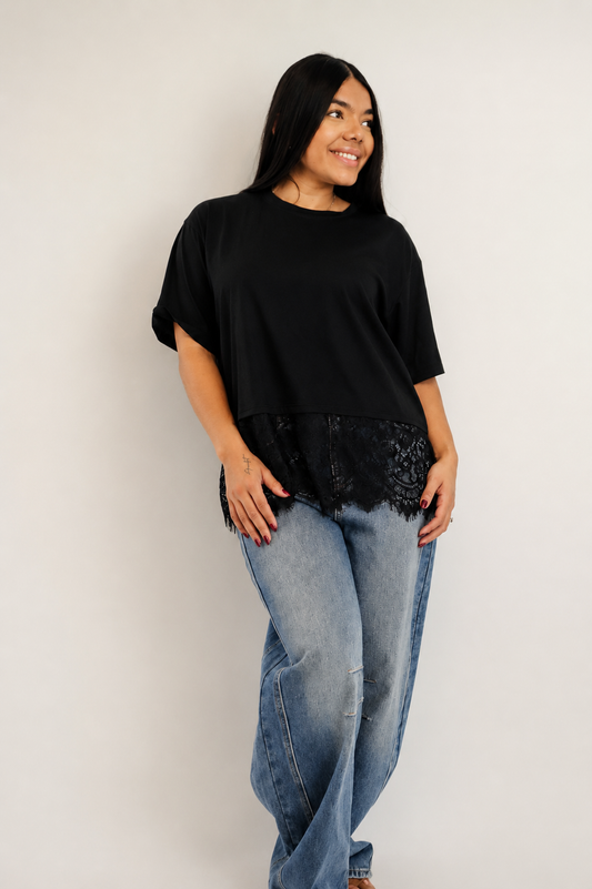 Luna Lace Tee Top