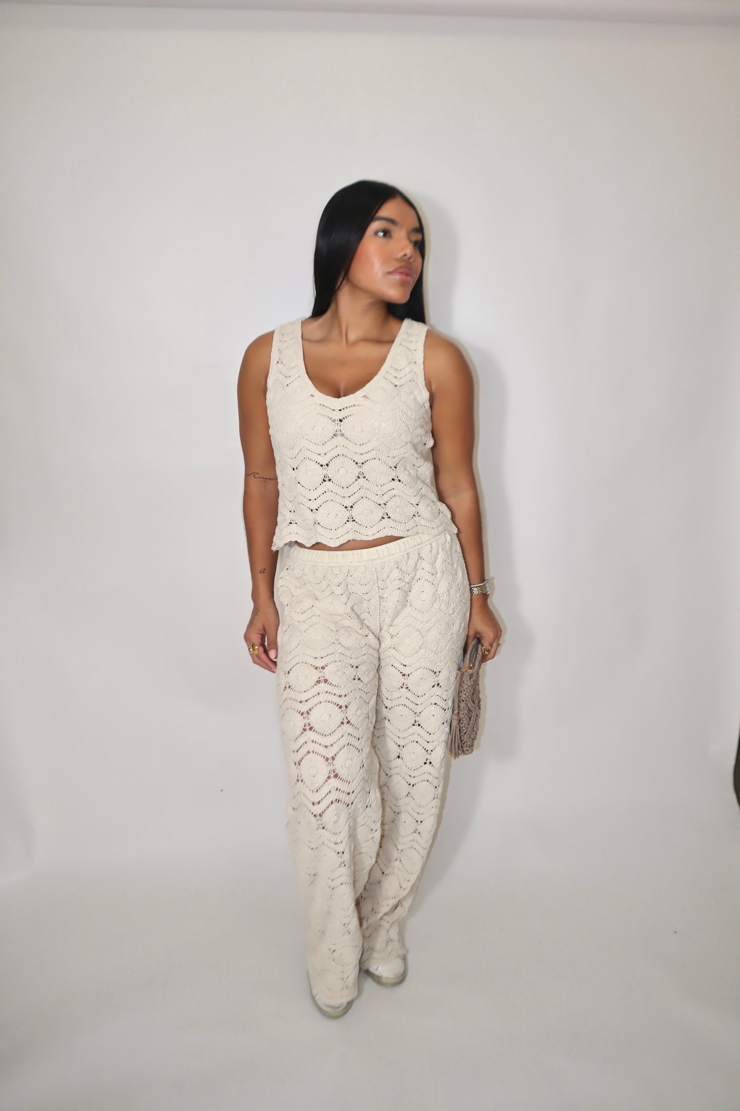 Monaco Crochet Wide Leg Pants