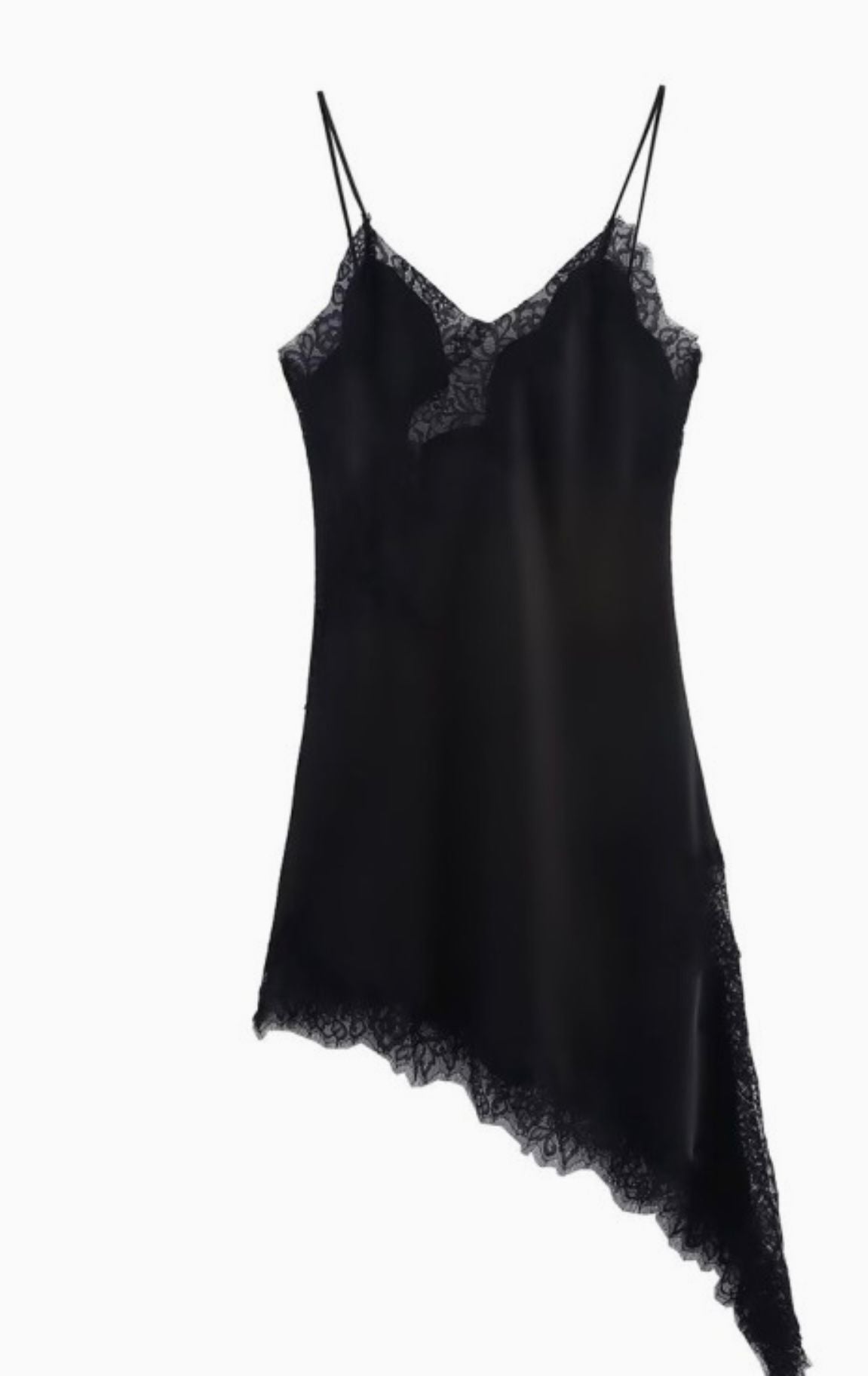 Assymetrical Lace Trim Top