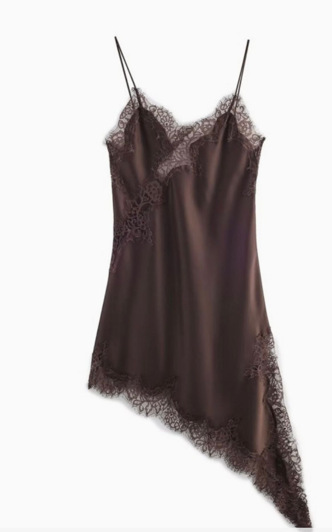 Assymetrical Lace Trim Top