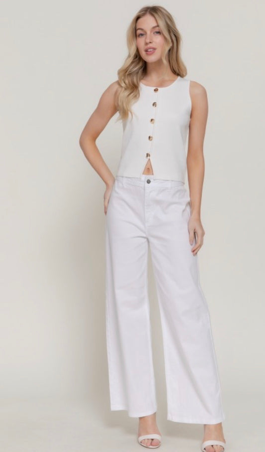 Valeria Ivory Basic Top