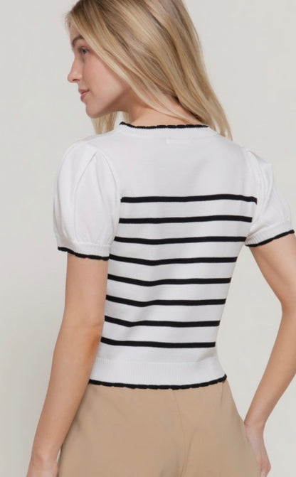 Catalina Striped Sweater Top
