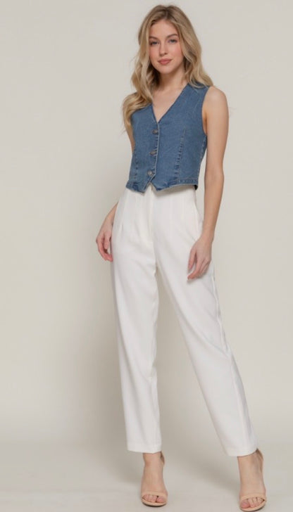 Emilia Denim Vest Top