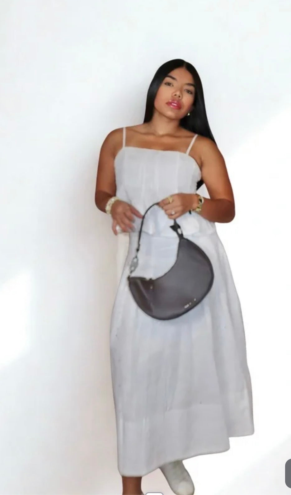 Celeste White Midi Skirt Set