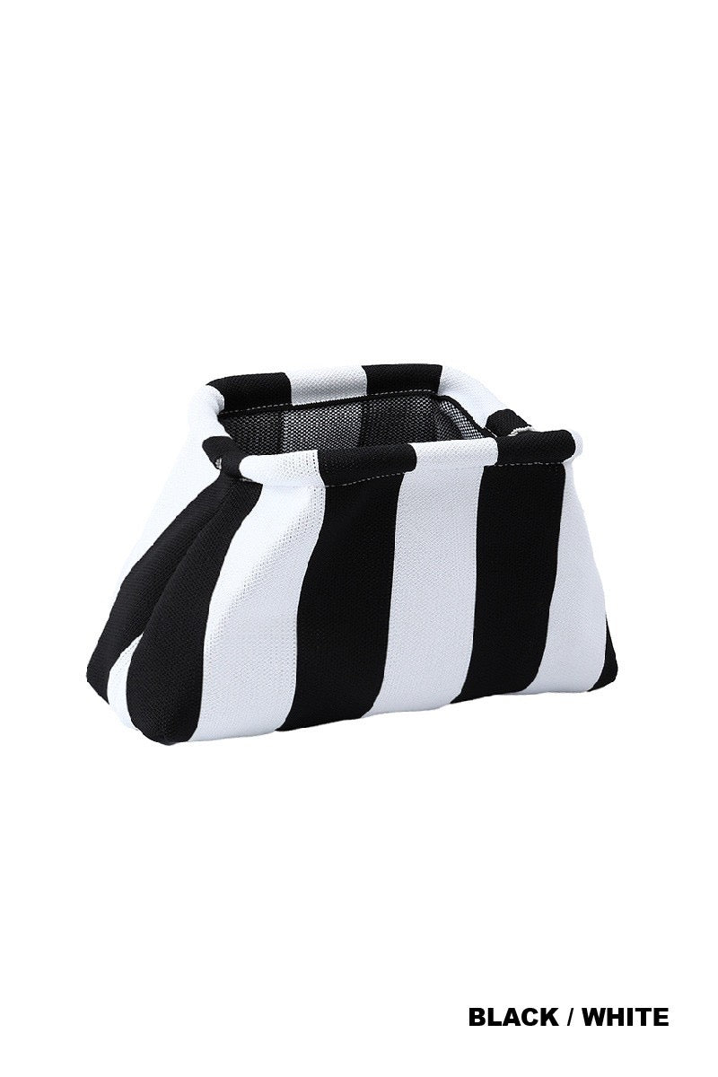 Amalfi Striped Clutch Bag