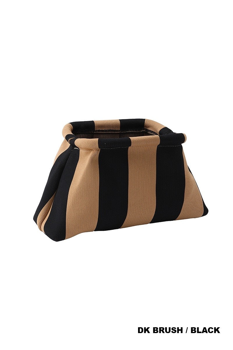 Amalfi Striped Clutch Bag