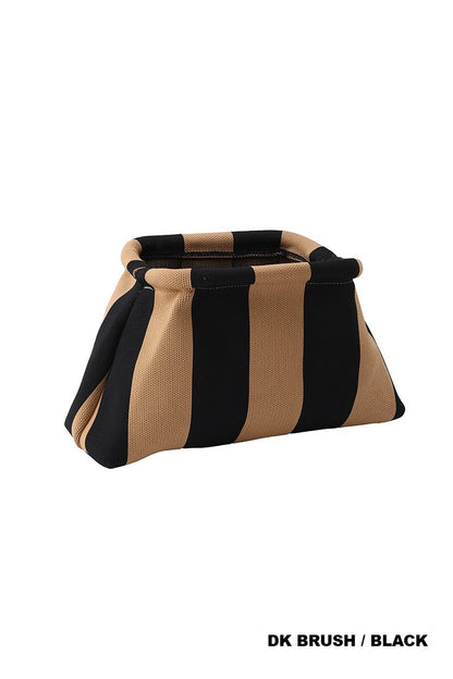 Amalfi Striped Clutch Bag