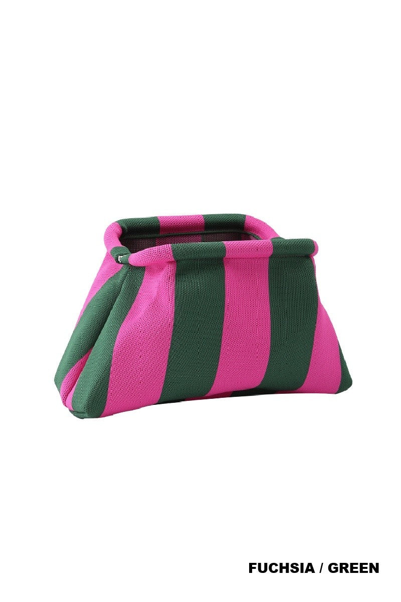 Amalfi Striped Clutch Bag