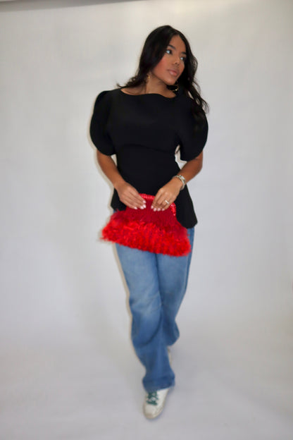 AMARA DRAPED ASYMMETRICAL TOP
