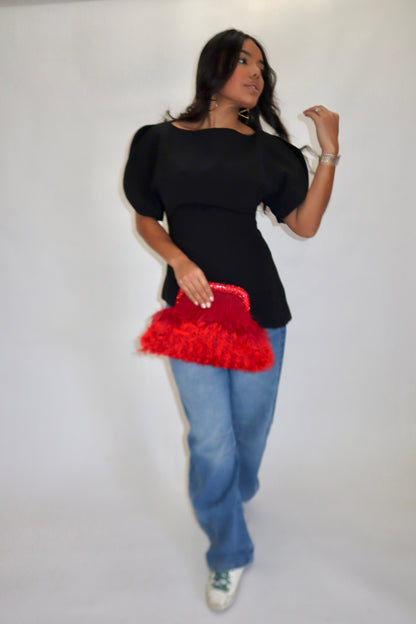 AMARA DRAPED ASYMMETRICAL TOP