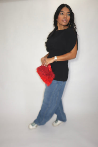 AMARA DRAPED ASYMMETRICAL TOP