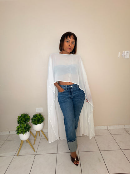 Noir Cape Top