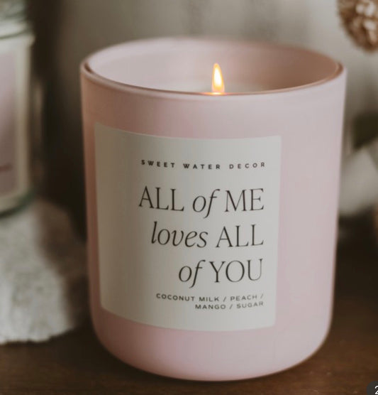 All of Me Loves 150z Soy Candle (sweet water decor)