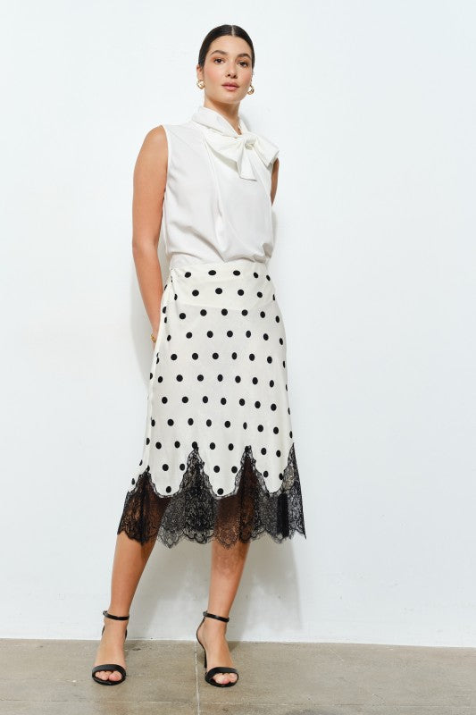 Luna Polka Dot Midi Skirt