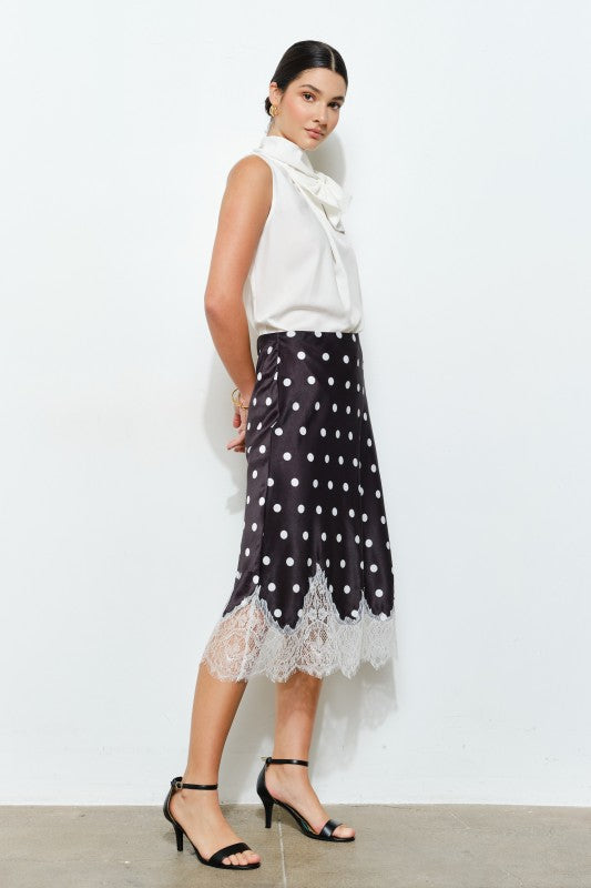 Luna Polka Dot Midi Skirt