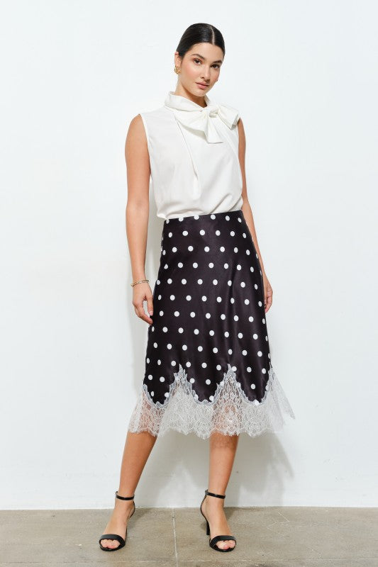 Luna Polka Dot Midi Skirt