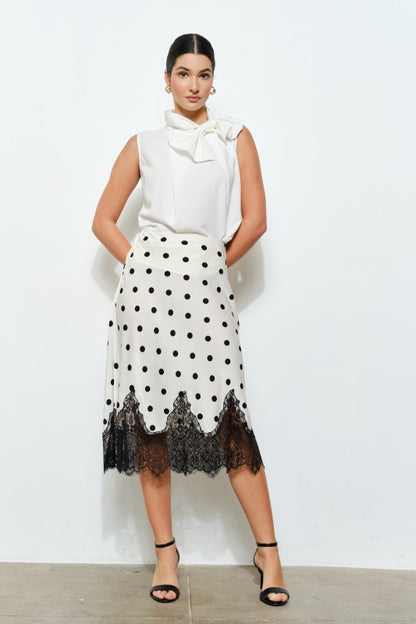 Luna Polka Dot Midi Skirt