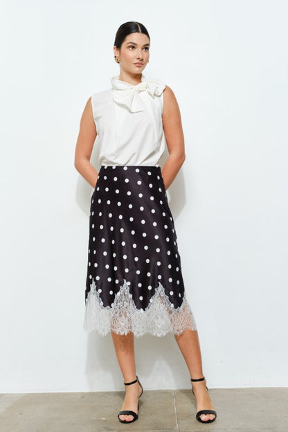 Luna Polka Dot Midi Skirt