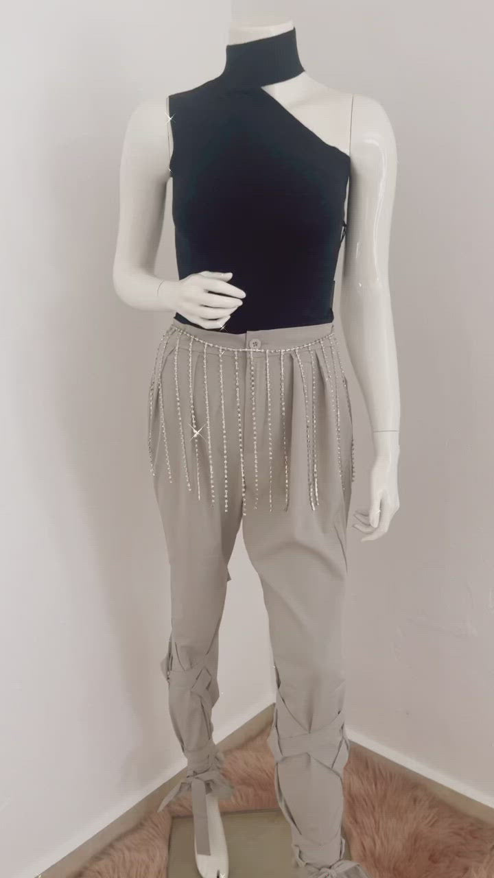 Bandage High Waist PocketPants